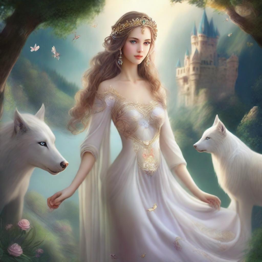 A beautiful goddess princess searching for love in an enchanting fantasy world