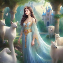 A beautiful goddess princess searching for love in an enchanting fantasy world