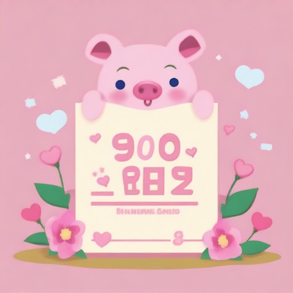 A pink, girly final notice on past due taxes for a character named Piggy