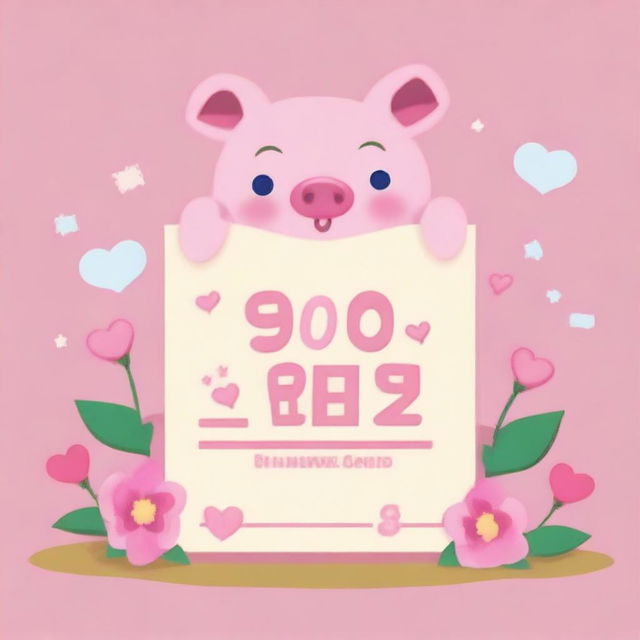 A pink, girly final notice on past due taxes for a character named Piggy