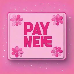 A pink 'Pay Here' sign