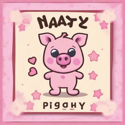 A pink wanted poster for a character named Piggy