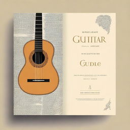 A captivating book cover for a classical guitar guide