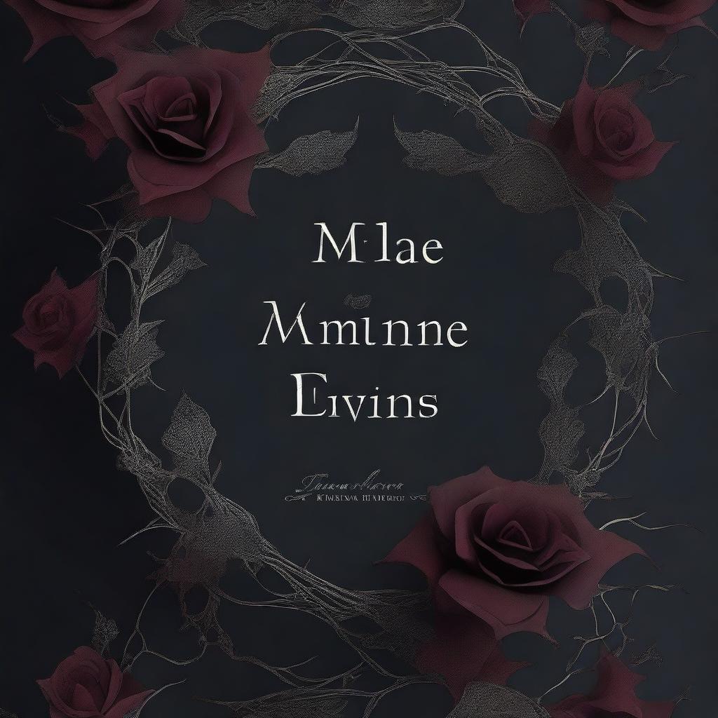 A dark romance book cover featuring twisted veins and flowers with thorns