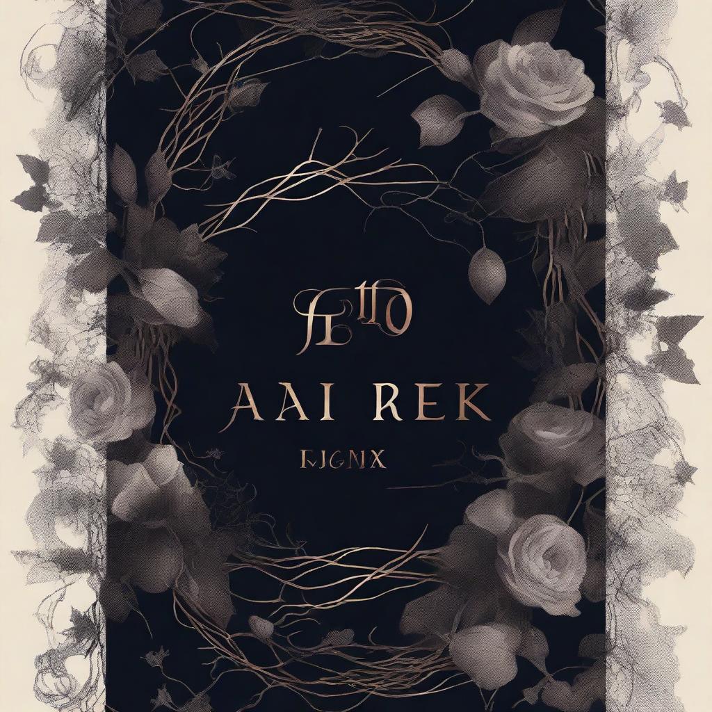 A dark romance book cover featuring twisted veins and flowers with thorns