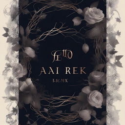 A dark romance book cover featuring twisted veins and flowers with thorns