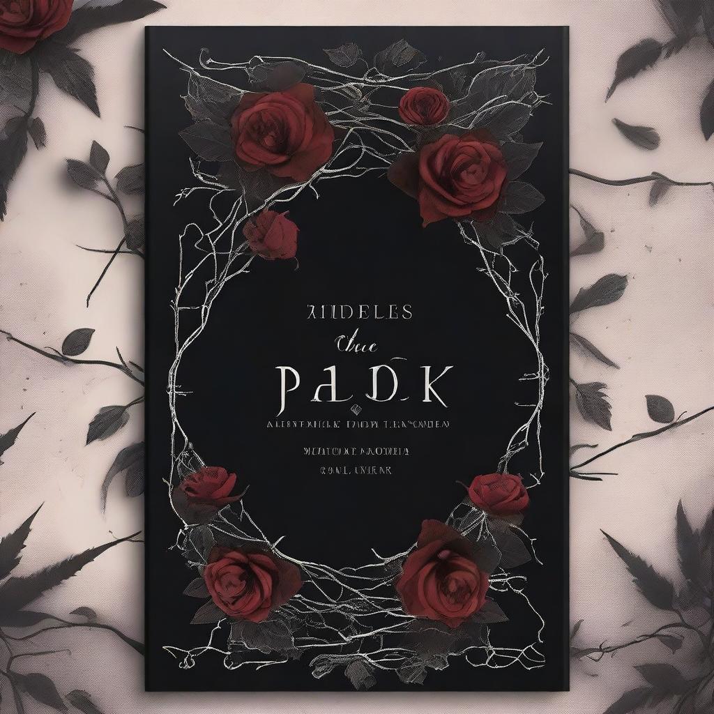 A dark romance book cover featuring twisted veins and flowers with thorns