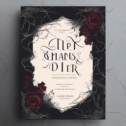 A dark romance book cover featuring twisted veins and flowers with thorns