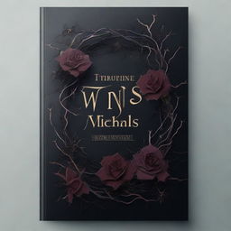 Design a dark romance book cover featuring twisted veins and flowers with thorns