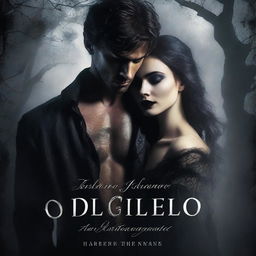 A captivating book cover for a dark romance novel