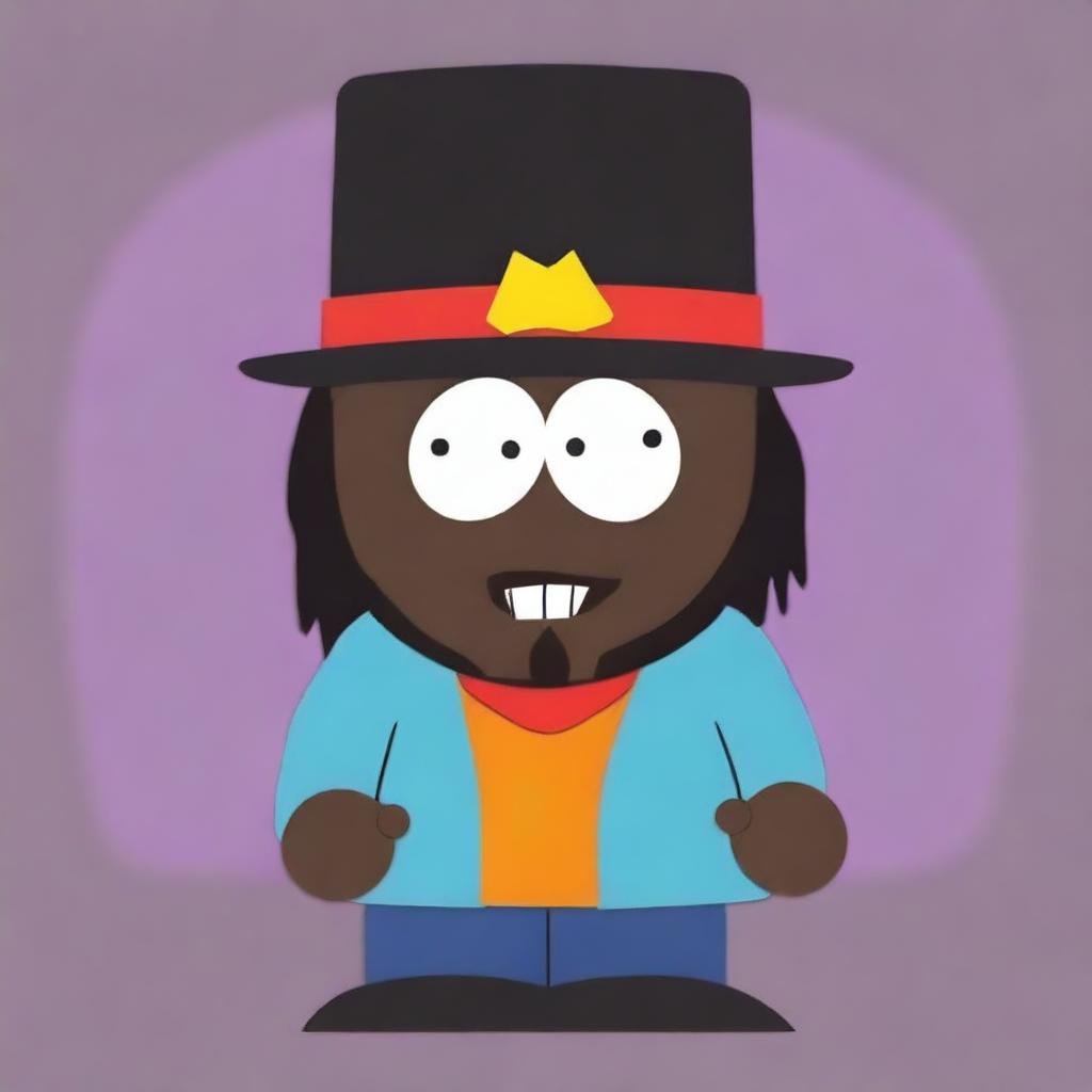 Create an image of T-Pain as a South Park character