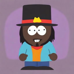 Create an image of T-Pain as a South Park character