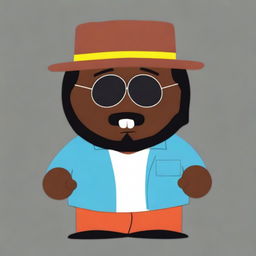 Create an image of T-Pain as a South Park character