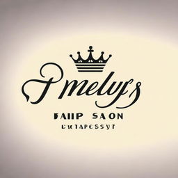 A logo designed for Emely's Hair Salon & Barbershop, exuding elegance and high-end quality