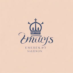 A logo designed for Emely's Hair Salon & Barbershop, exuding elegance and high-end quality