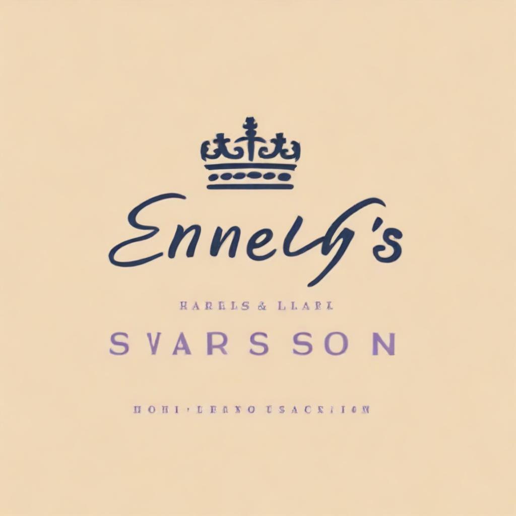 A logo designed for Emely's Hair Salon & Barbershop, exuding elegance and high-end quality