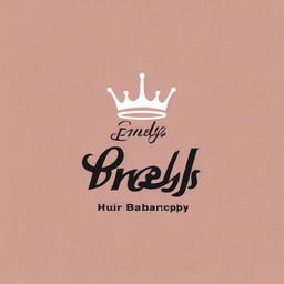 A logo designed for Emely's Hair Salon & Barbershop, exuding elegance and high-end quality