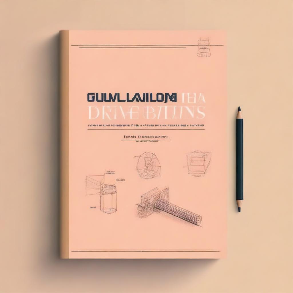 An attractive book cover for a guide on basic technical drawing