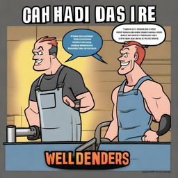 A Chad and Stacy meme illustrating the appreciation for welders