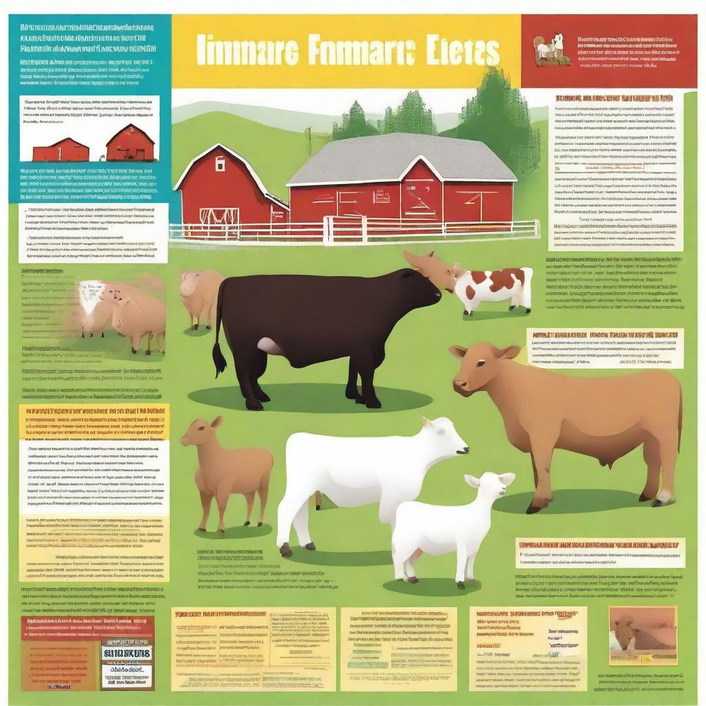 A poster illustrating best practices in livestock farming