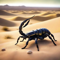 A detailed and realistic depiction of a scorpion