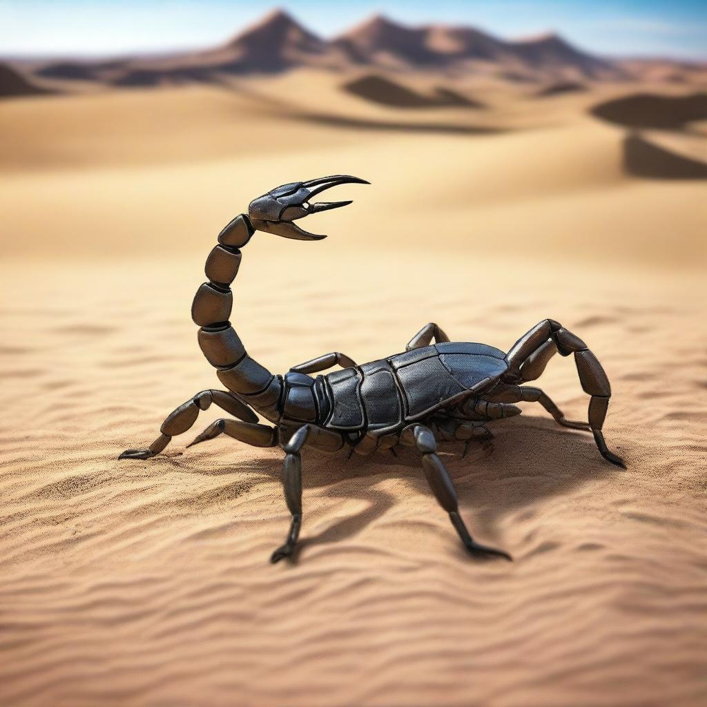 A detailed and realistic depiction of a scorpion