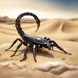 A detailed and realistic depiction of a scorpion