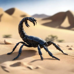 A detailed and realistic depiction of a scorpion