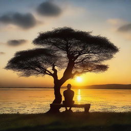 Cena ao amanhecer, com um horizonte vasto e cheio de possibilidades