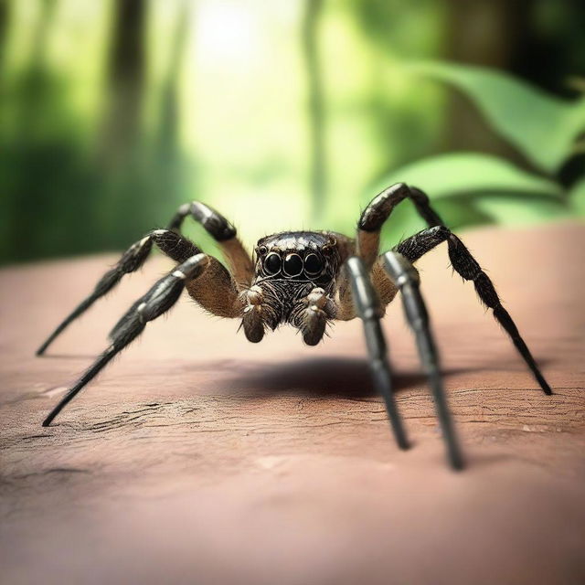 A detailed and realistic depiction of a spider