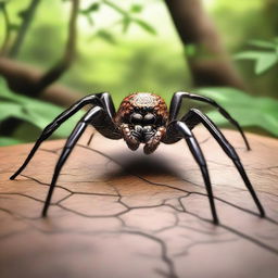 A detailed and realistic depiction of a spider