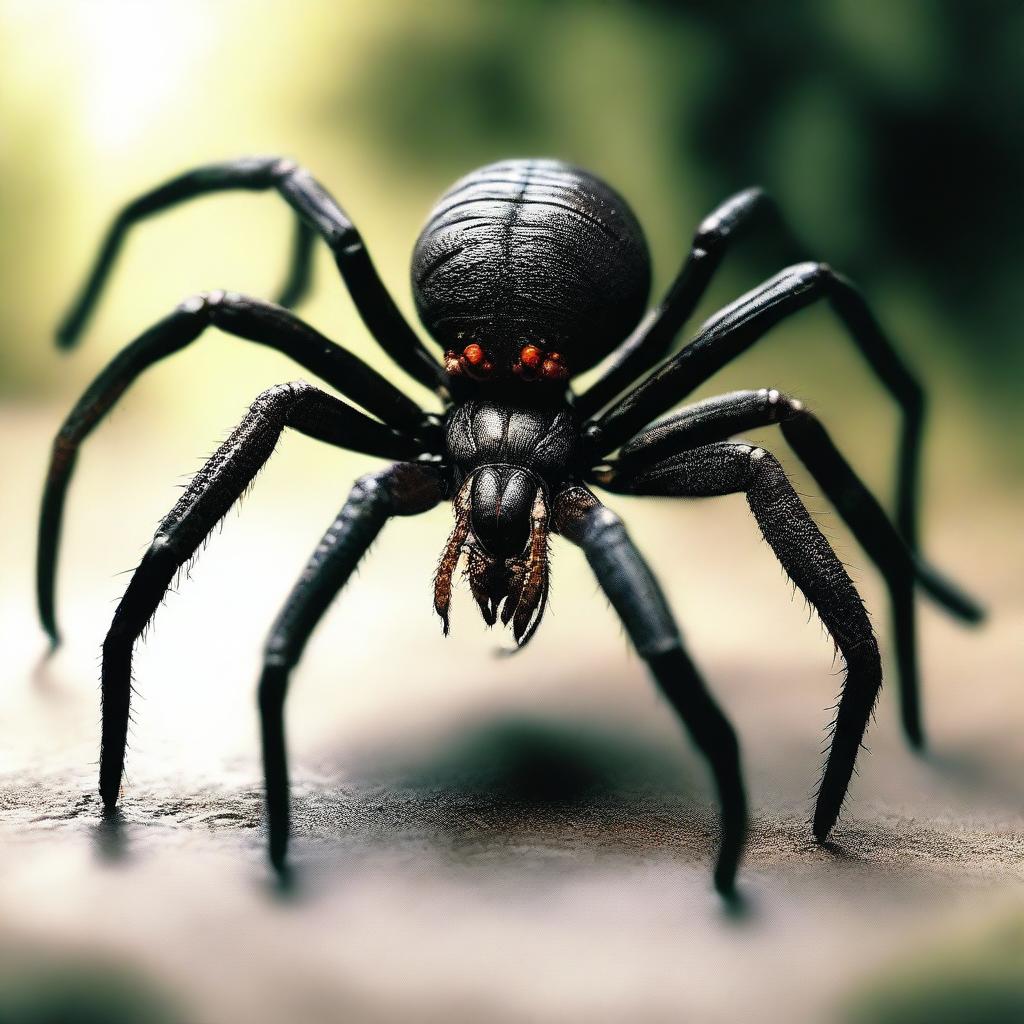 A spider with a scorpion stinger, creating a hybrid creature