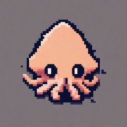 An adorable squid in pixel art