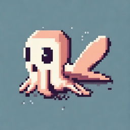 An adorable squid in pixel art