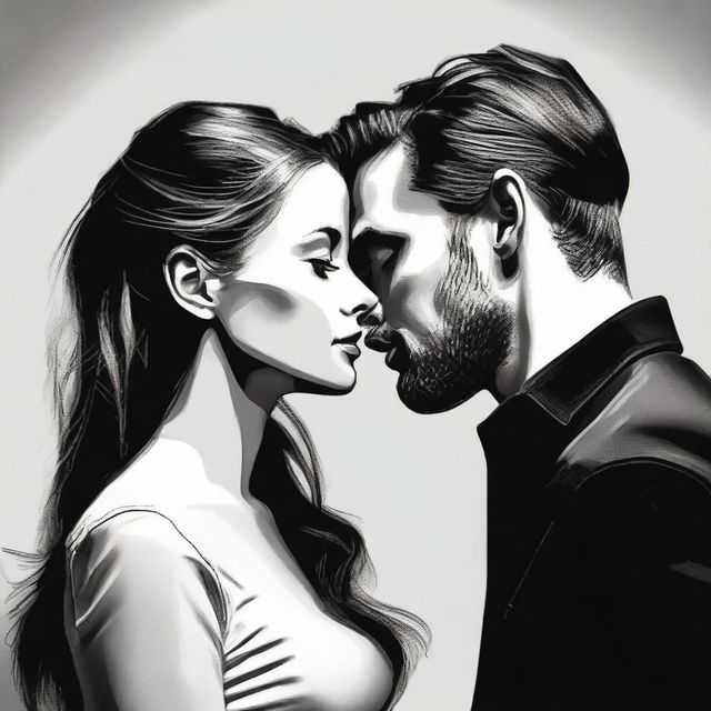 Create an image of a couple that symbolizes modern disillusions