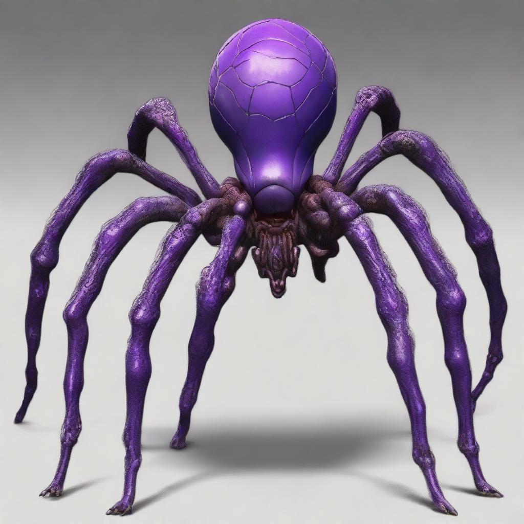 A creature of the Teratect race with a purple spider body, standing about 6 feet tall