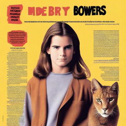 Create a book cover featuring Henry Bowers, the school bully from the movie It, alongside teenage Brooke Shields