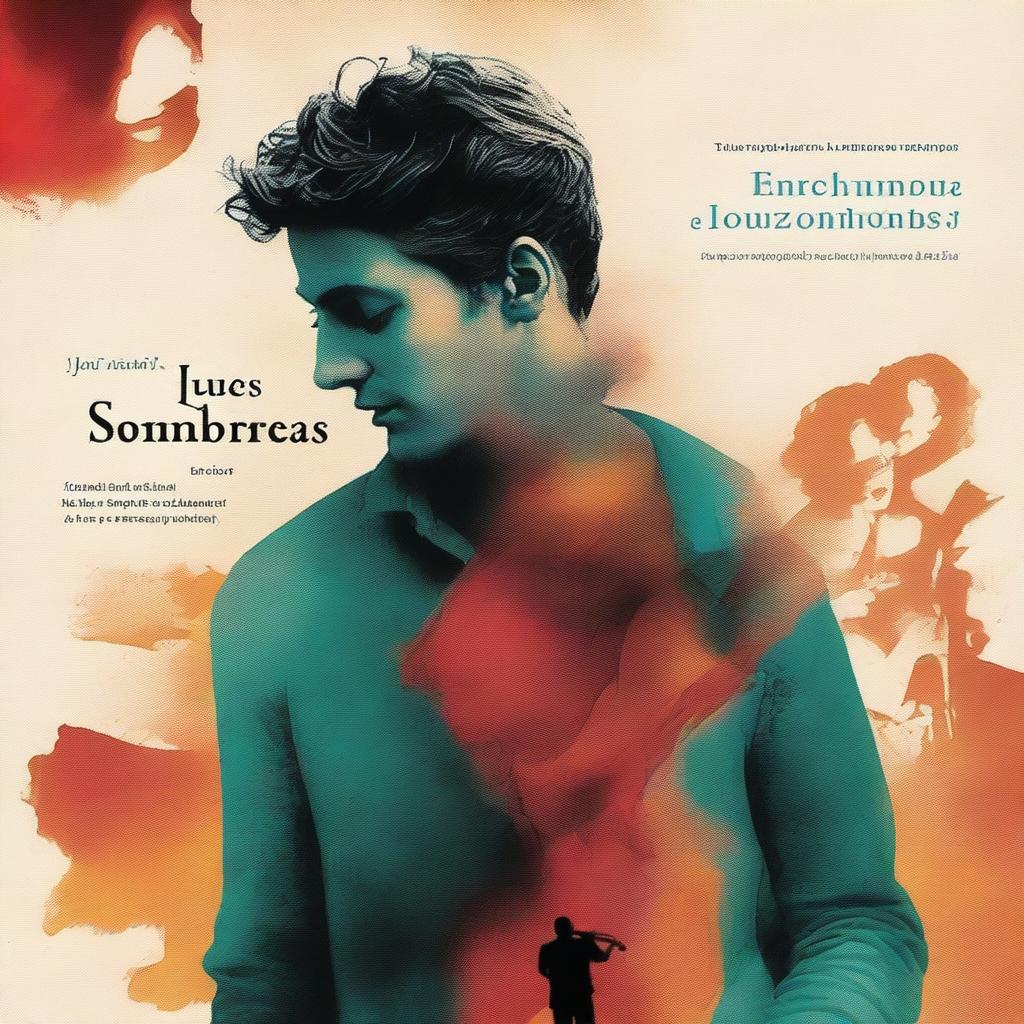 A book cover for 'Entre Luzes e Sombras: A Jornada de um Amor Verdadeiro' capturing the emotional essence of the story with a vibrant and evocative image