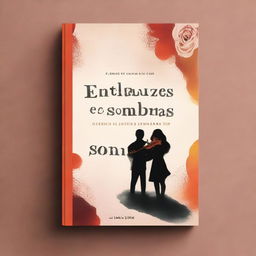 A book cover for 'Entre Luzes e Sombras: A Jornada de um Amor Verdadeiro' capturing the emotional essence of the story with a vibrant and evocative image