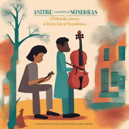 A book cover for 'Entre Luzes e Sombras: A Jornada de um Amor Verdadeiro' capturing the emotional essence of the story with a vibrant and evocative image