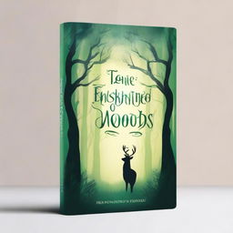 Create a captivating book cover featuring a mystical forest with glowing trees and a hidden pathway