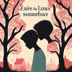 A book cover for 'Entre Luzes e Sombras: A Jornada de um Amor Verdadeiro' with an evocative design that captures the essence of Lucas and Gabriel's story