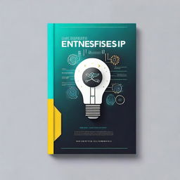 A captivating book cover design for a book on entrepreneurship, featuring a modern and sleek aesthetic