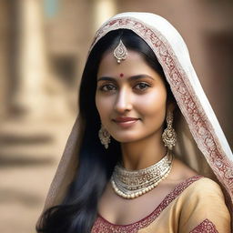 Create a realistic, high-quality photo of an Indian woman