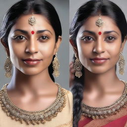 Create a realistic, high-quality photo of an Indian woman