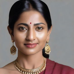 Create a realistic, high-quality photo of an Indian woman