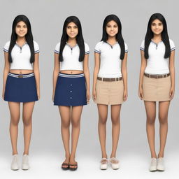 Create a high-quality, realistic photo of an Indian college or school girl