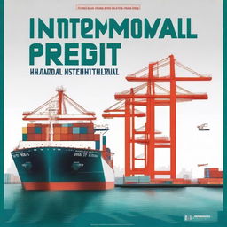 A professional book cover design for a book titled 'Port Intermodal Freight'