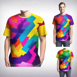 Create a unique and stylish shirt design that features a blend of modern and abstract art elements