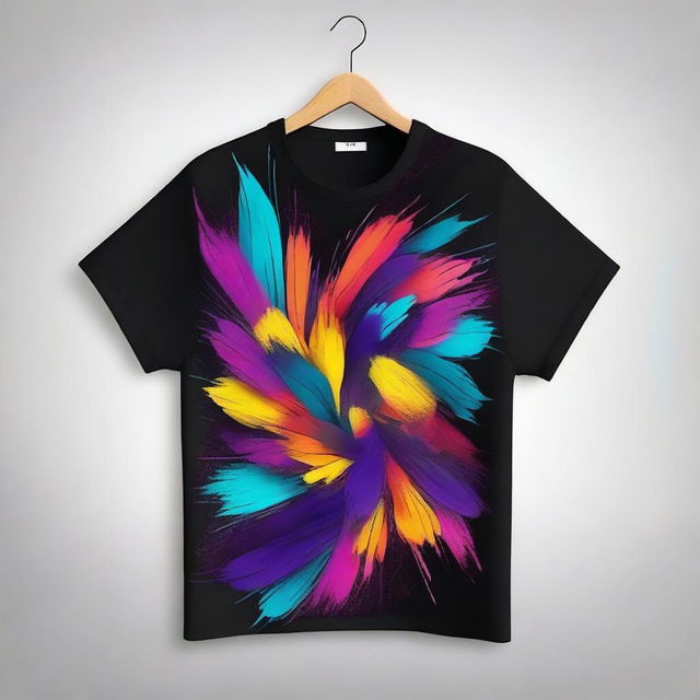 Create a unique and stylish shirt design that features a blend of modern and abstract art elements